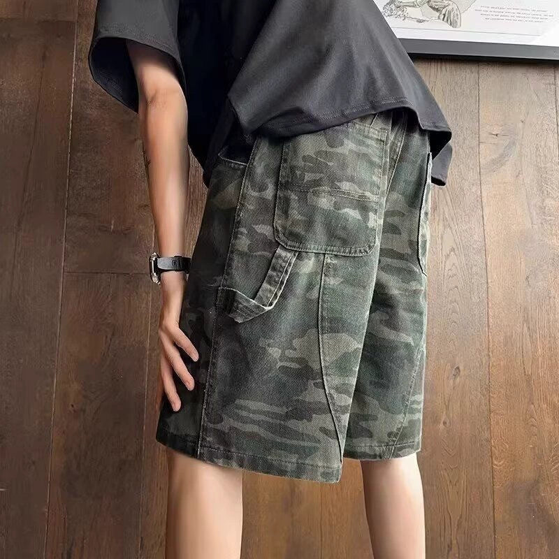 Camouflage Denim Shorts