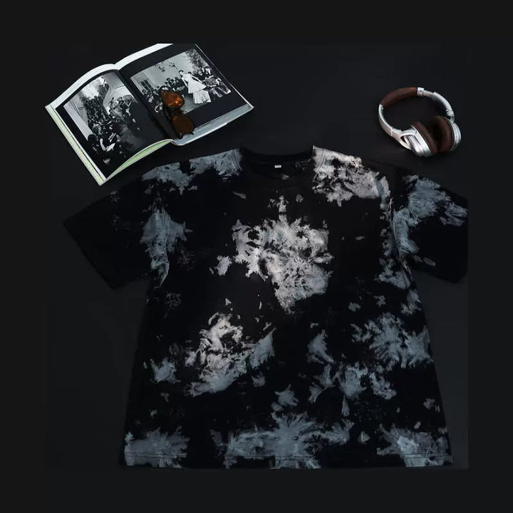 Vintage Washed Tie-Dye Cotton T-Shirt