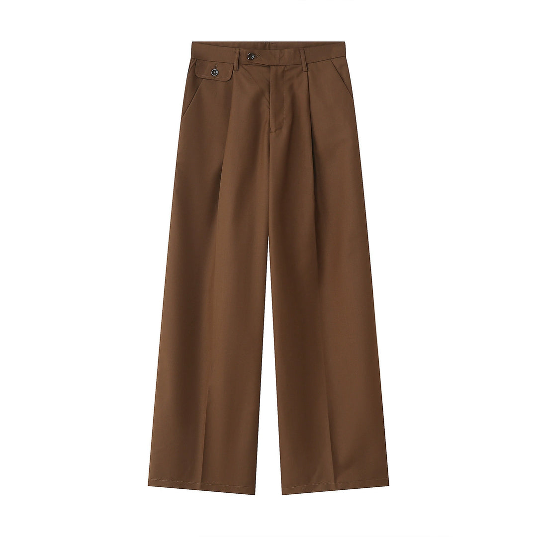 Relaxed Straight Leg Casual Trousers