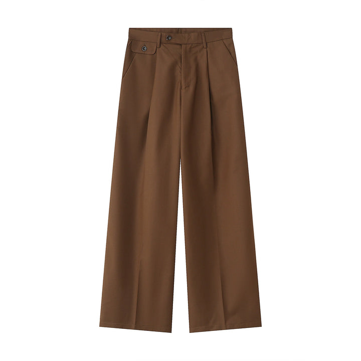 Relaxed Straight Leg Casual Trousers