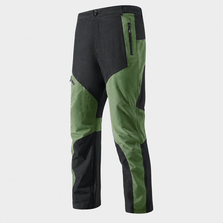 Colorblock Zip-Pocket Utility Pants