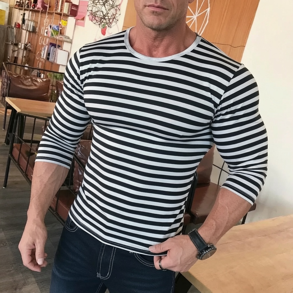 Striped Crew Neck T-Shirt
