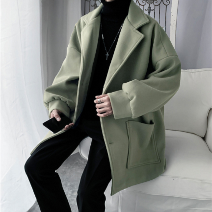 Oversized Single-Breasted Trench Coat