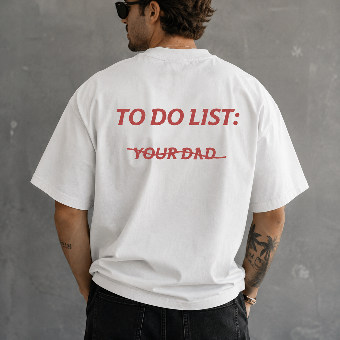 “To Do List” Oversized Graphic T-Shirt