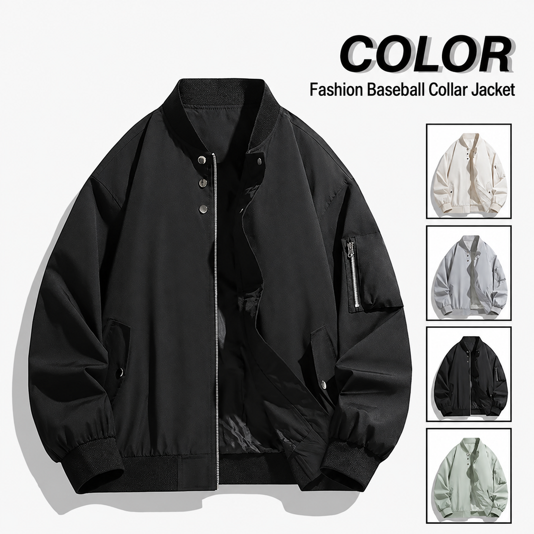 Utility Sleeve-Pocket Bomber Jacket