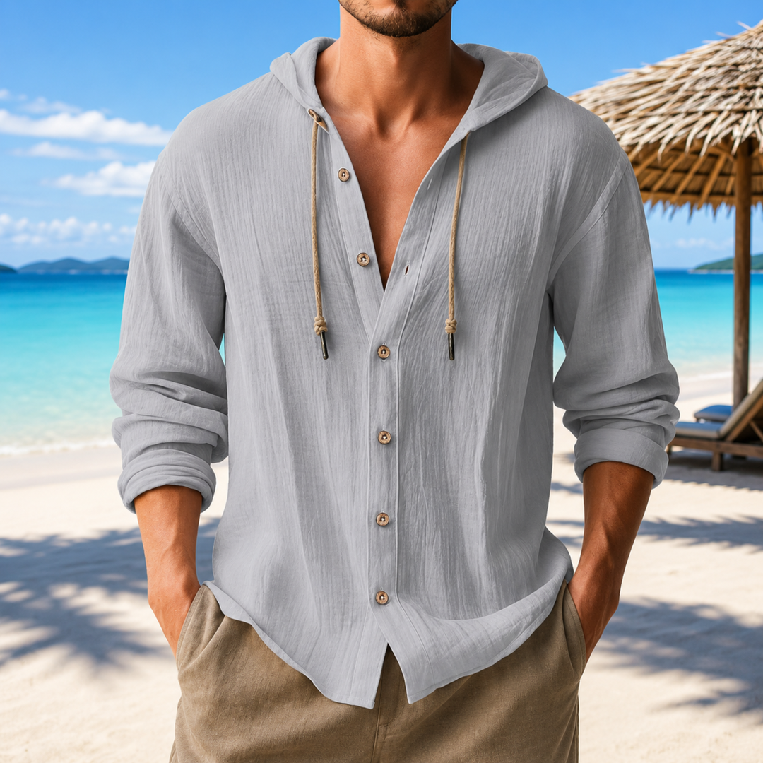 Men’s Hooded Linen Shirt