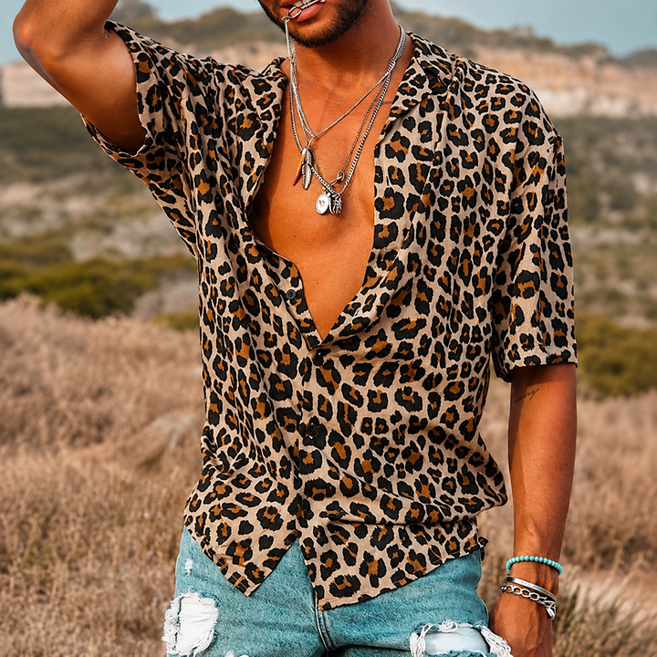3D Leopard Print Shirt