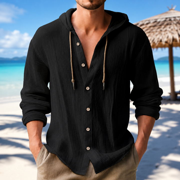 Men’s Hooded Linen Shirt