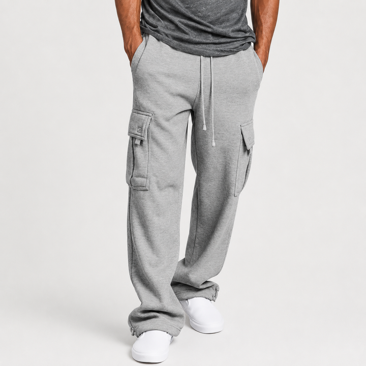 Solid Color Multi-Pocket Jogger Pants