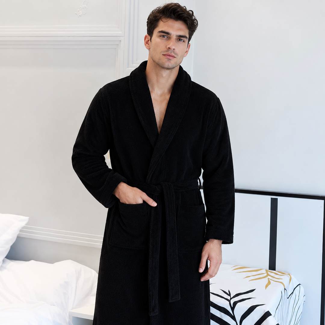 Thick Flannel Bathrobe