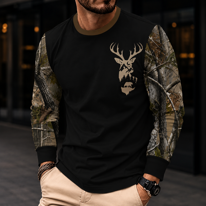 Deer Head Graphic T-Shirt