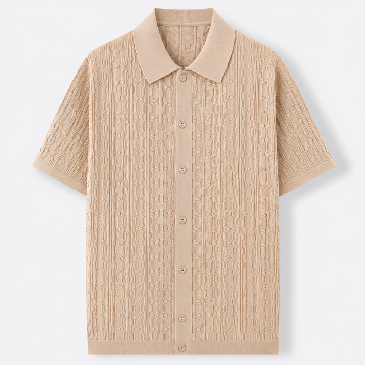 Men’s Casual Jacquard Polo