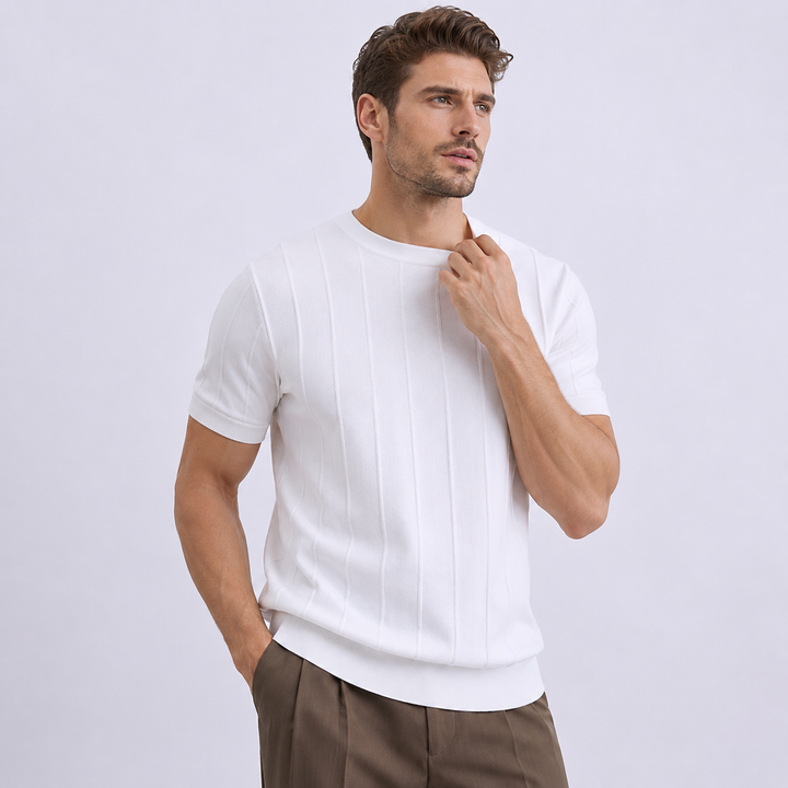 Striped Knit T-Shirt