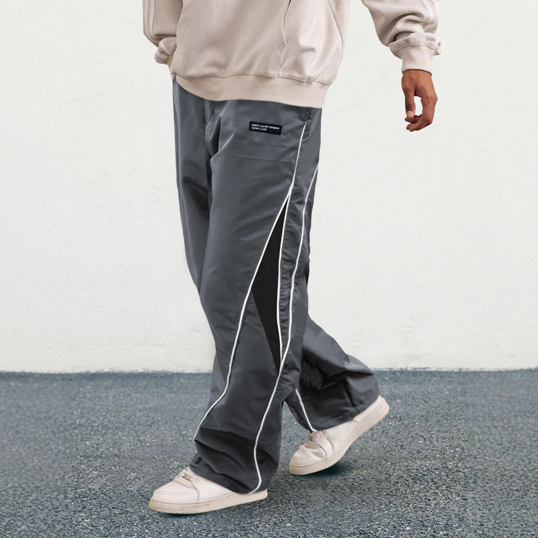 Contrast Stripe Wide Leg Pants