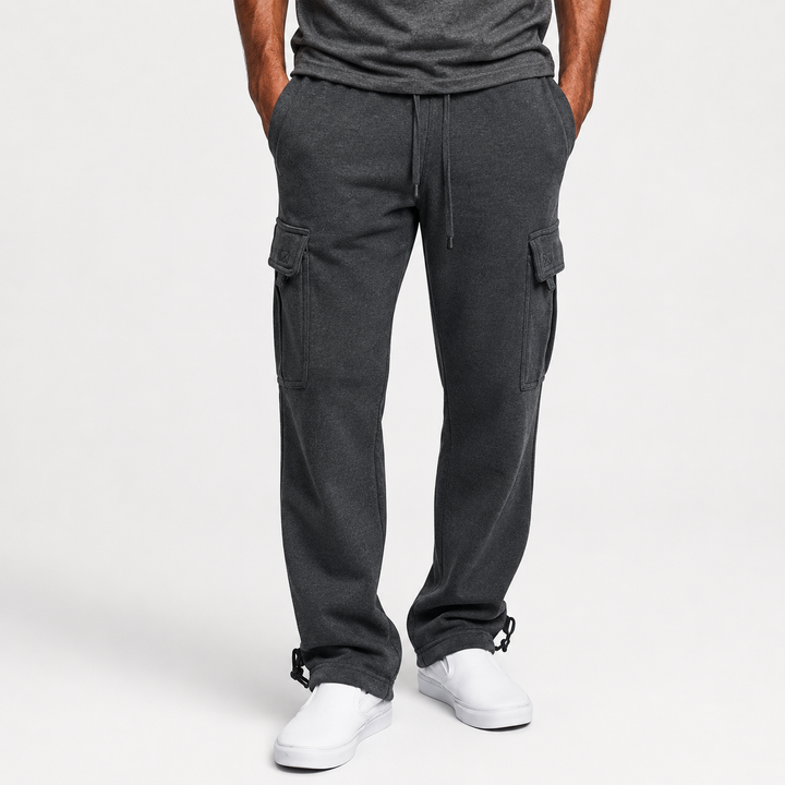 Solid Color Multi-Pocket Jogger Pants