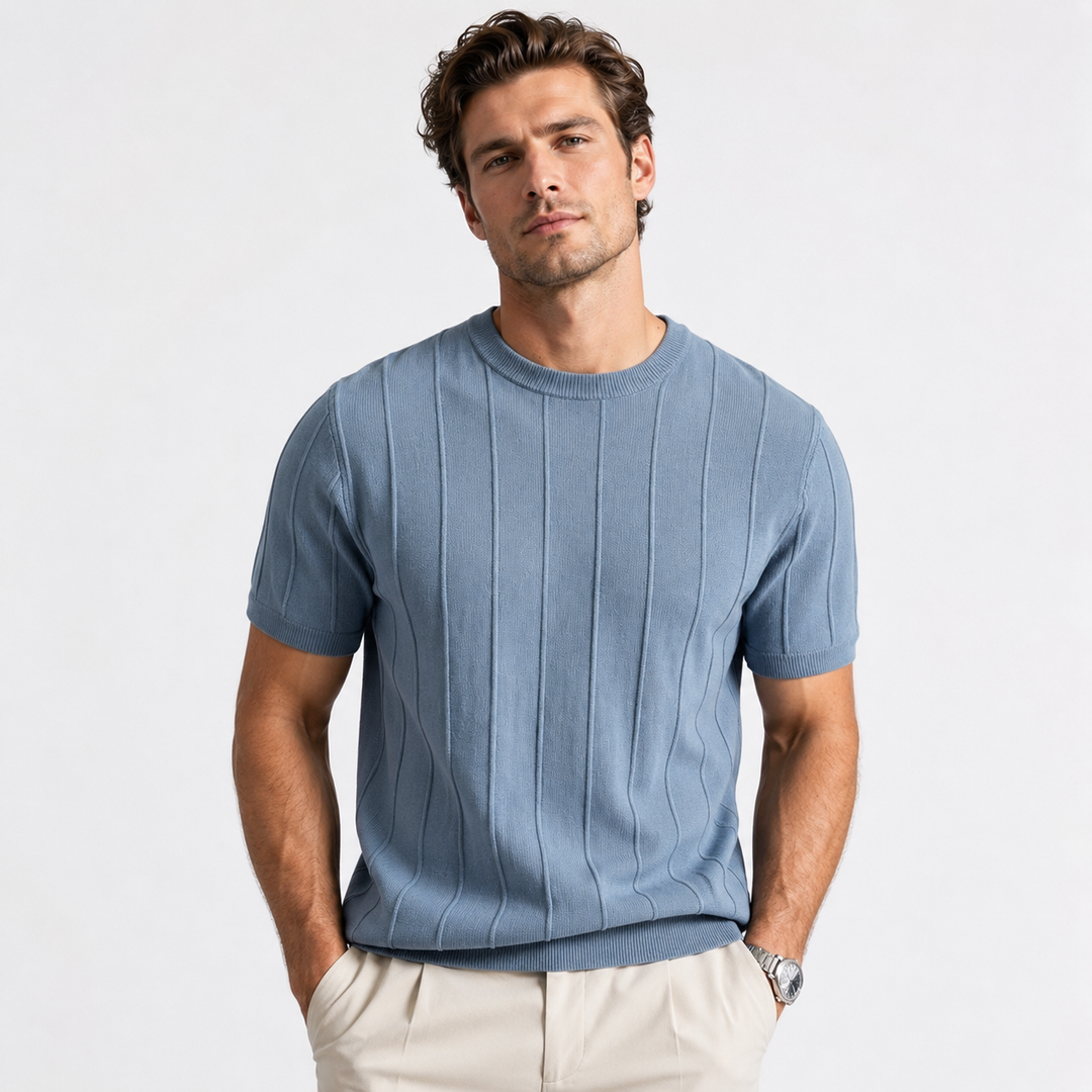 Striped Knit T-Shirt