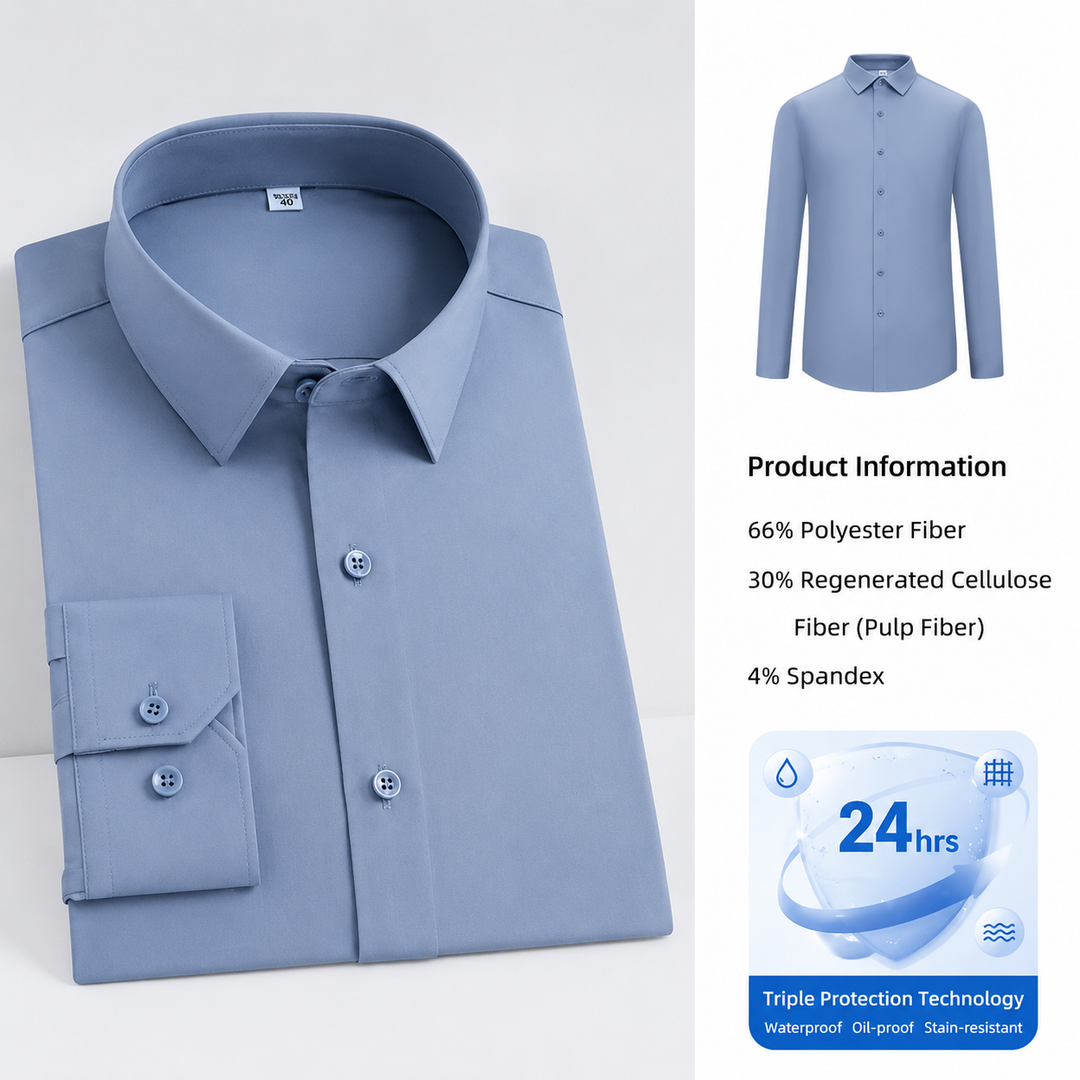 Waterproof Stain-Resistant Business Dress Shirt