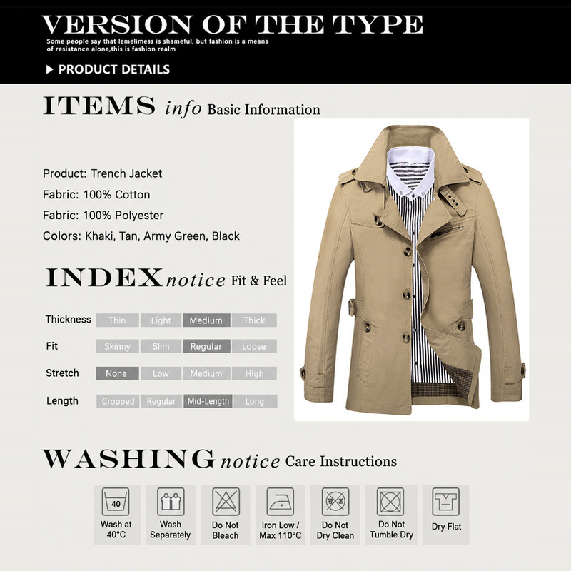 Military-Inspired Trench Coat