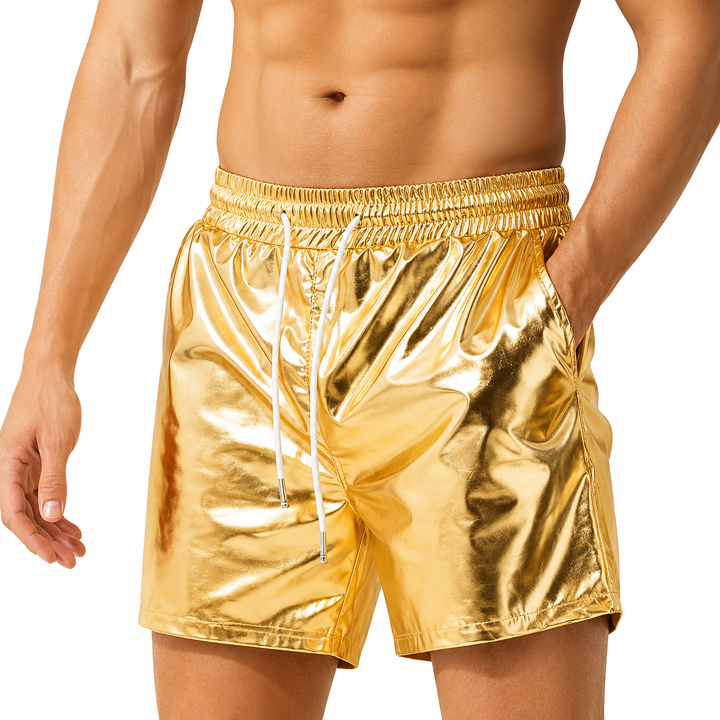 Glossy Faux Leather Shorts