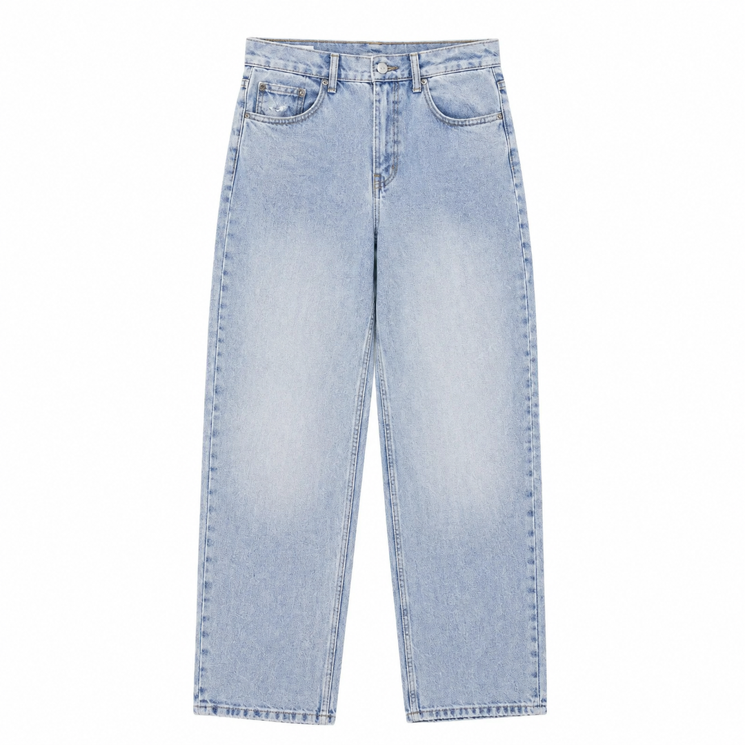 Vintage Distressed Straight Leg Jeans