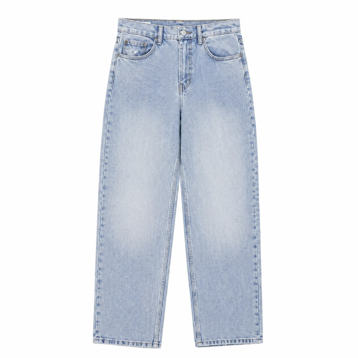 Vintage Distressed Straight Leg Jeans