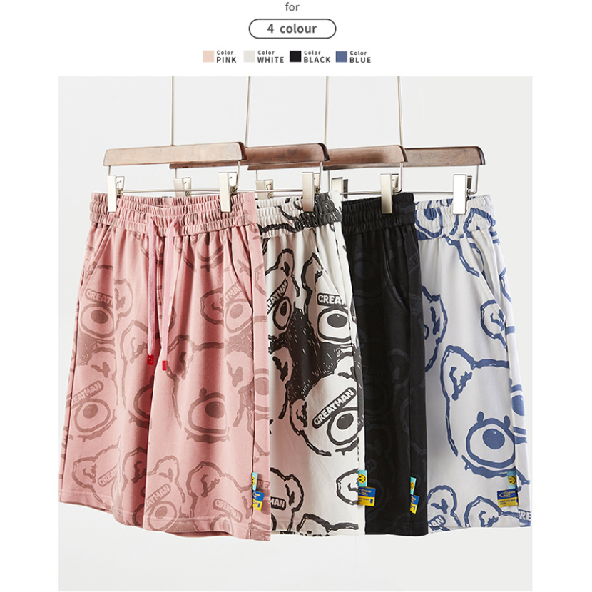 Men’s All-Over Bear Print Beach Shorts