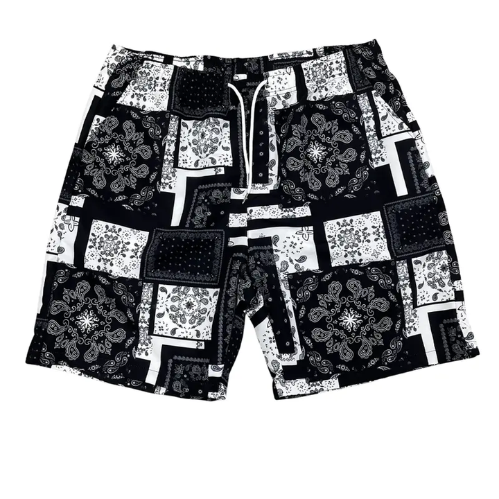 Bandana Patchwork Casual Shorts