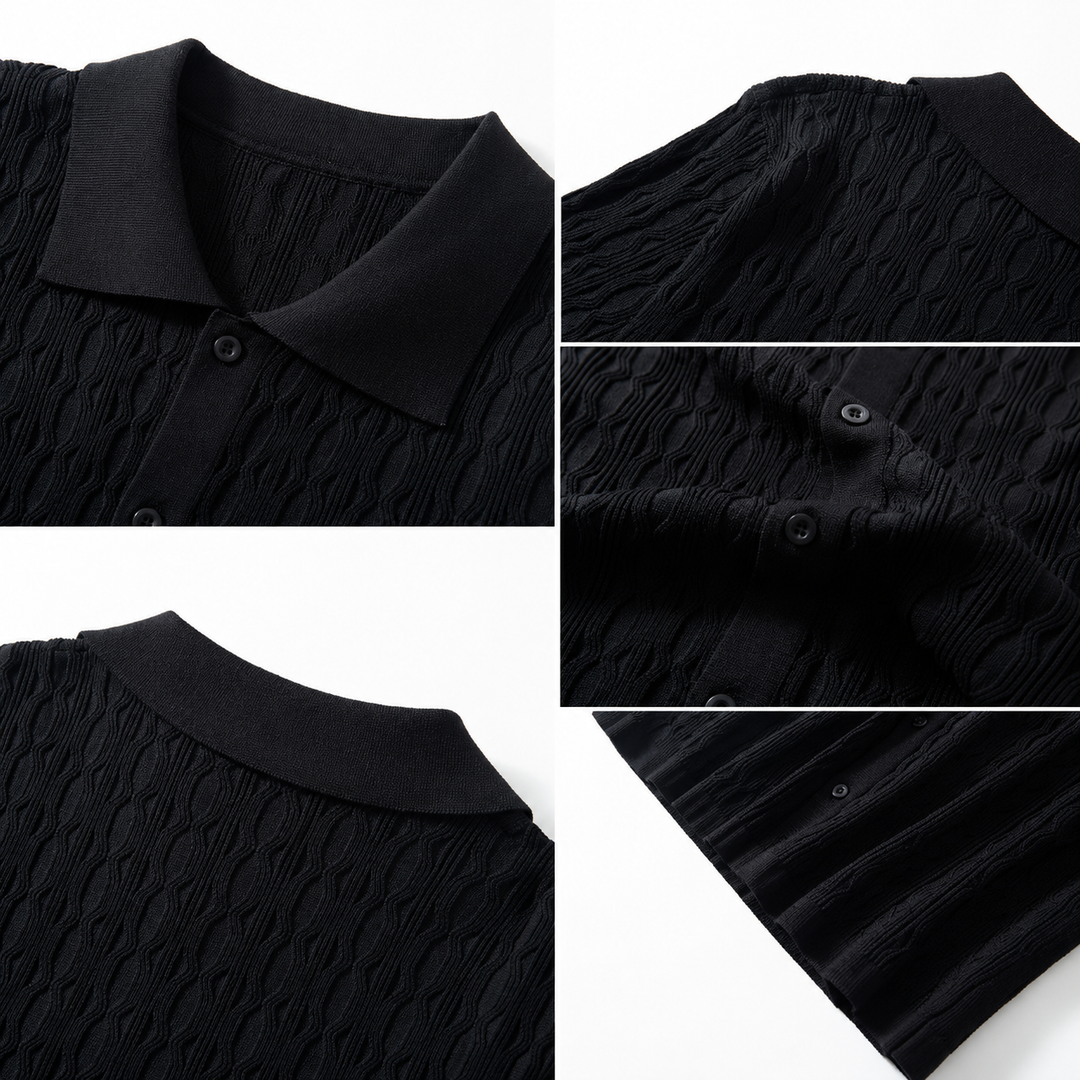 Men’s Casual Jacquard Polo