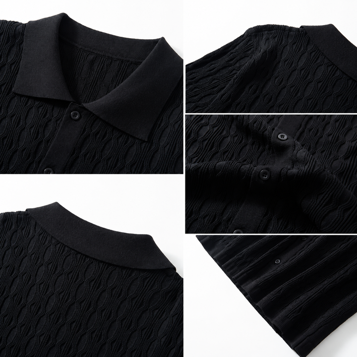 Men’s Casual Jacquard Polo