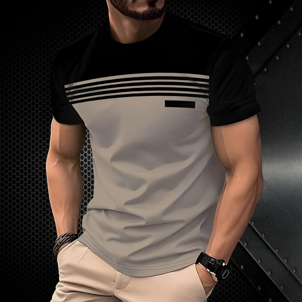 Men’s Color Block Athletic T-Shirt