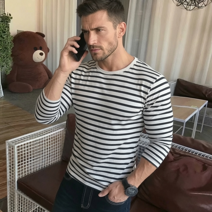 Striped Crew Neck T-Shirt