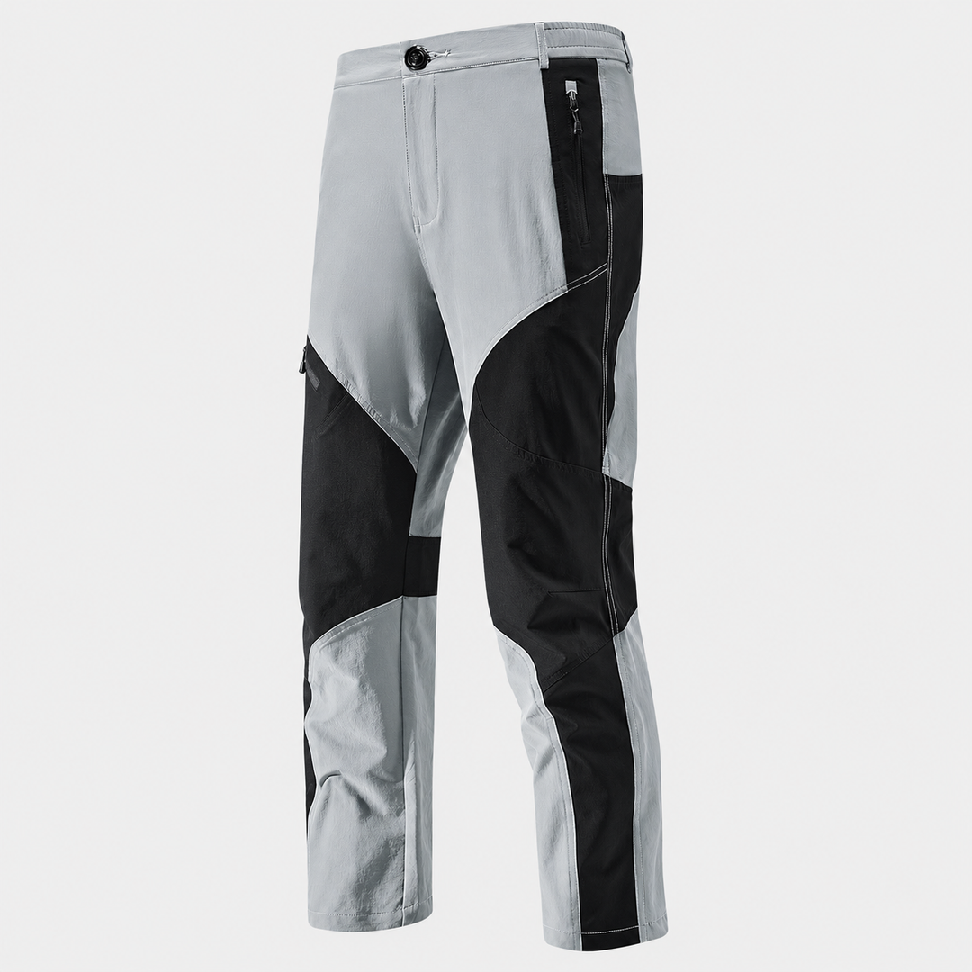 Colorblock Zip-Pocket Utility Pants