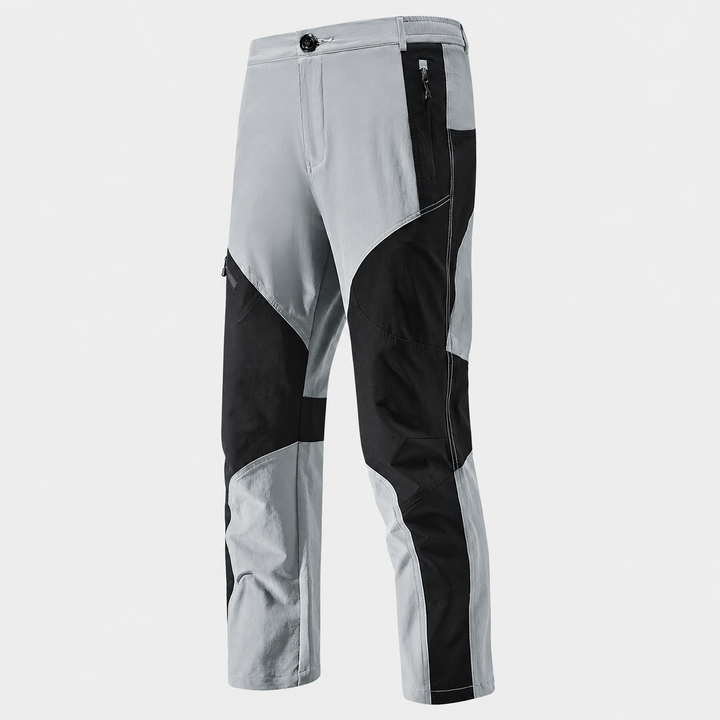 Colorblock Zip-Pocket Utility Pants